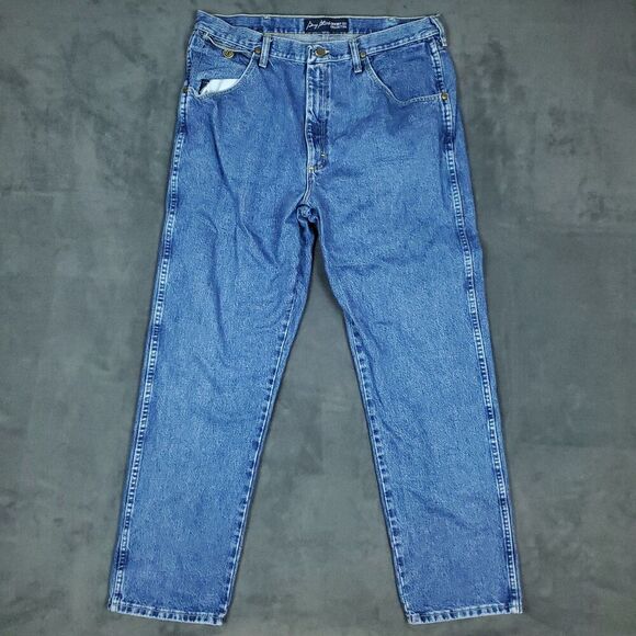 Wrangler George Strait Cowboy Cut Jeans Mens 36x32 Blue Denim Western Classic - Picture 1 of 15